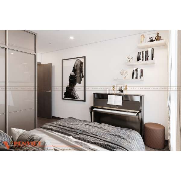 Thiết kế căn hộ 2 phòng ngủ 52m2 Vinhomes Symphony
