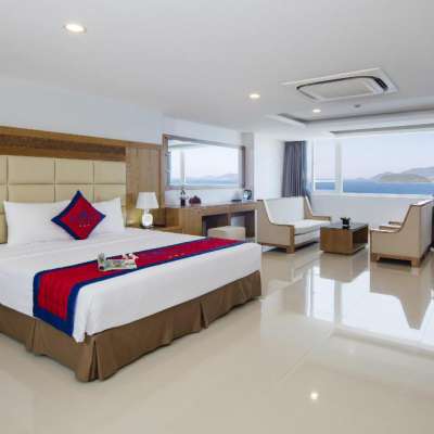 Thiết kế thi công phòng ngủ khách sạn 3sao 1 ngủ Tân cổ điển KS028
