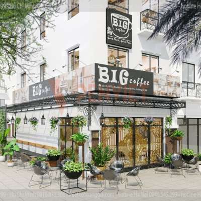 Thiết kế quán cafe Big Coffee – Văn Phú