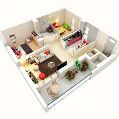 Báo giá nội thất căn hộ 1 phòng ngủ  chung cư Q3-HCM CC950