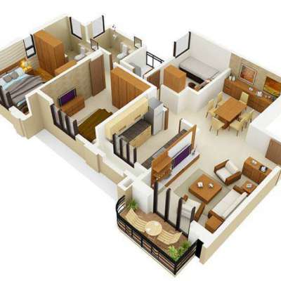 Báo giá chi tiết nội thất căn hộ 2 phòng ngủ- HCM CC974