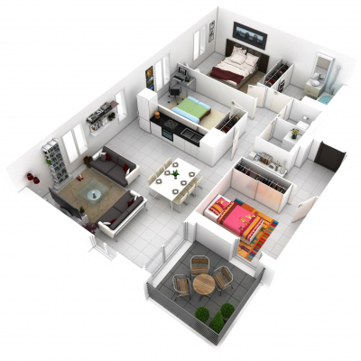 Hoàn thiện nội thất căn hộ 3 phòng ngủ 106m2 CC919