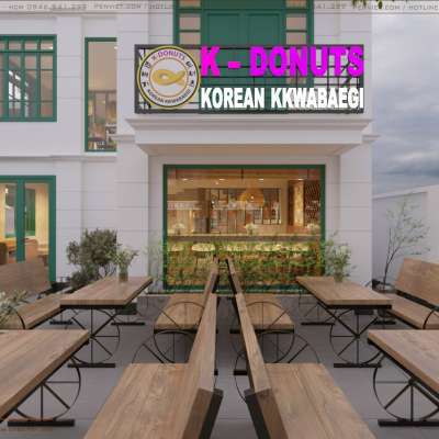 Thiết kế thi công quán café K – Donuts coffee