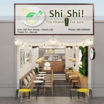 Thiết kế thi công tiệm trà chanh Shishi