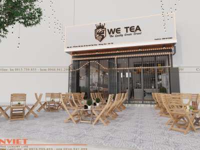Thiết kế thi công quán cafe trà sữa We Tea