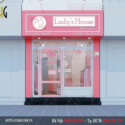 Thiết Kế Shop Thời Trang Lady’s House cao cấp
