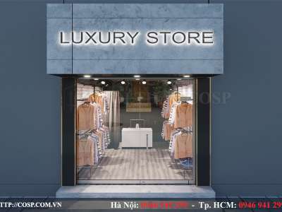 Thiết kế shop quần áo Luxury Store