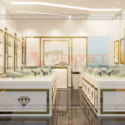 Thiết kế và thi công cửa hàng vàng bạc Kim Châu
