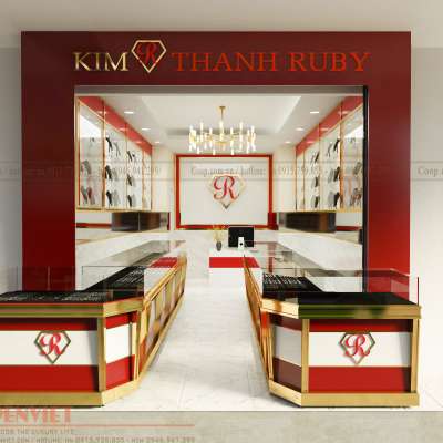 Thiết kế tiệm vàng Kim Thanh Ruby