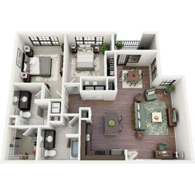 Báo giá hoàn thiện nội thất căn hộ chung cư vinhomes grand prak Q9-HCM 2 phòng ngủ 80m2 CC983