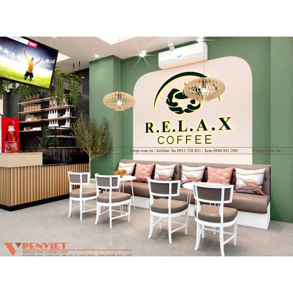 Thiết kế thi công quán coffee Relax hiện đại thu hút