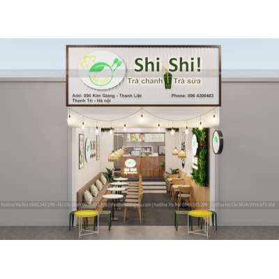 Thiết kế thi công tiệm trà chanh Shishi