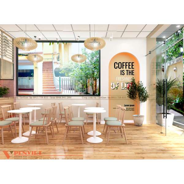 Thiết kế quán cafe shin coffee and tea thu hút khách hàng