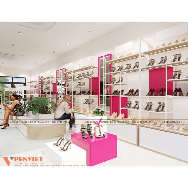 Thiết kế cửa hàng giày Yomi