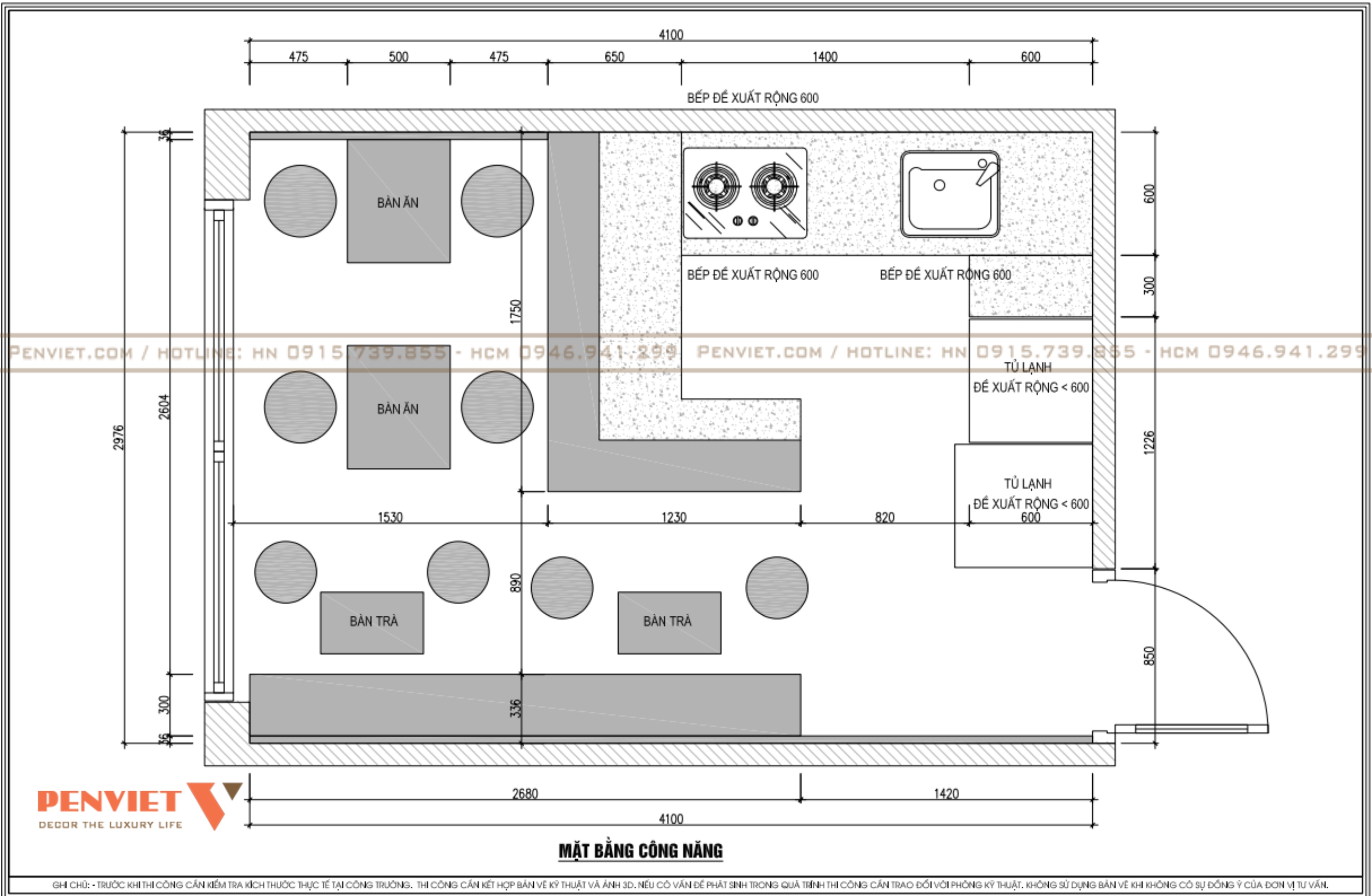 Bản vẽ kỹ thuật mặt bằng bố trí công năng thiết kế quán trà sữa mini 30m2.